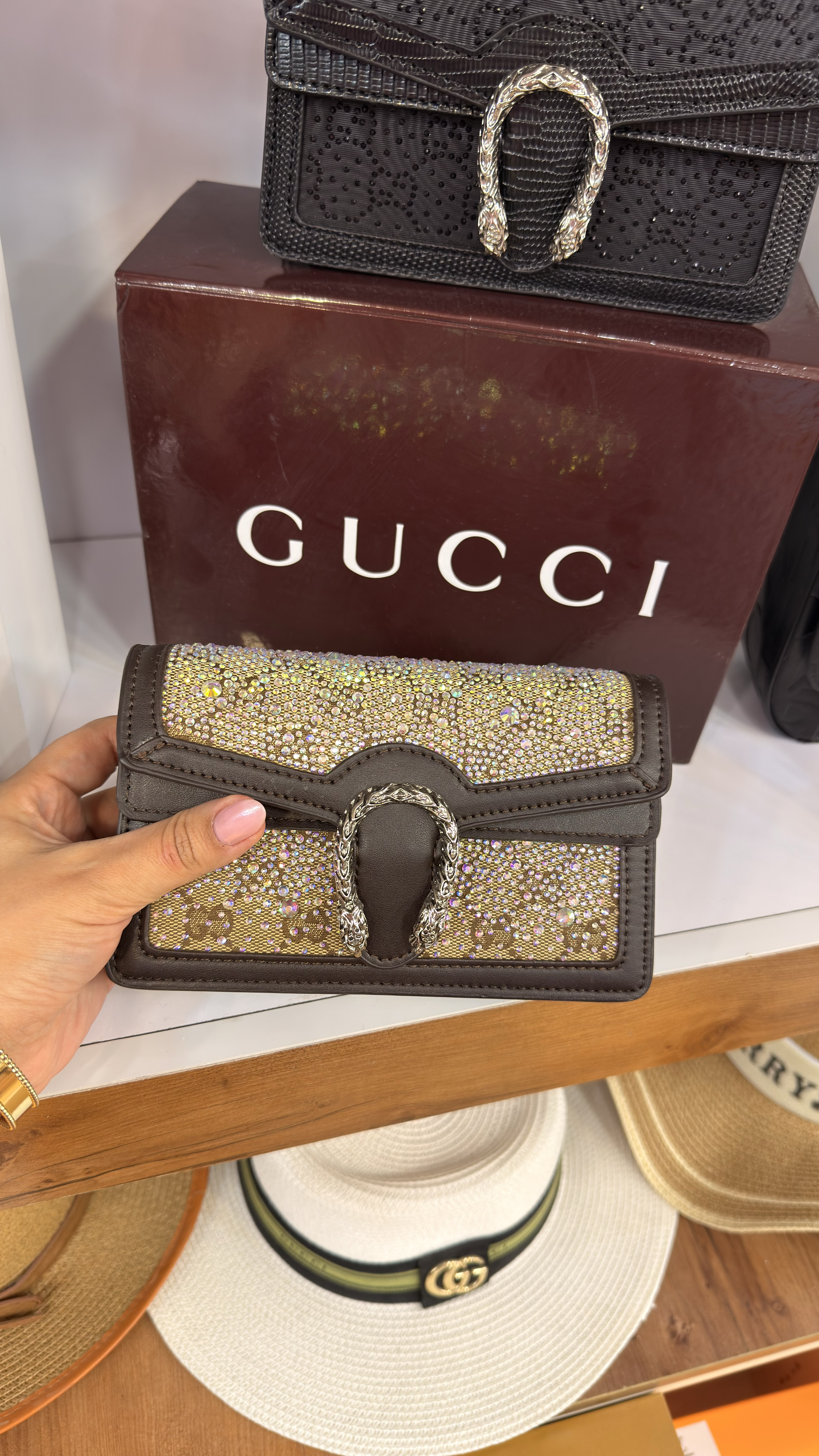 کیف گوچی نگین دار